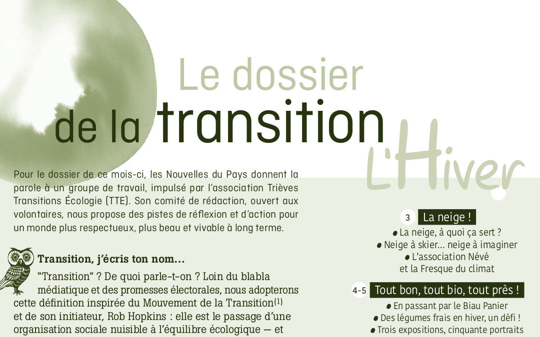 Nouvelles du Pays : dossier de la transition de l’hiver