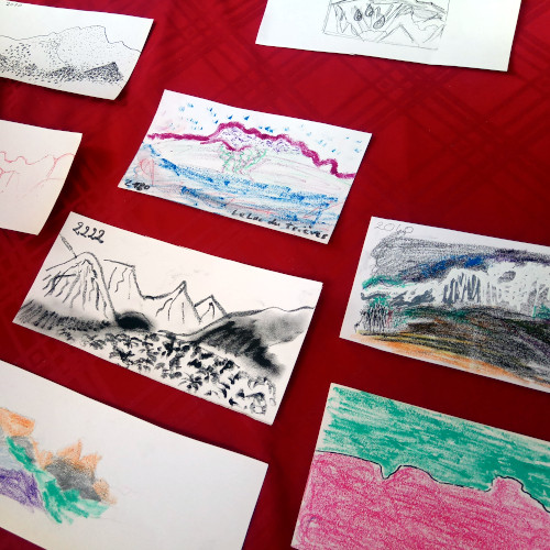 Dessins lecture de paysages dans le Trièves Dessins lecture de paysages dans le Trièves