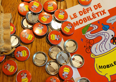 Badges du défi de Mobilétix le samedi 24 mai dans le Trièves
