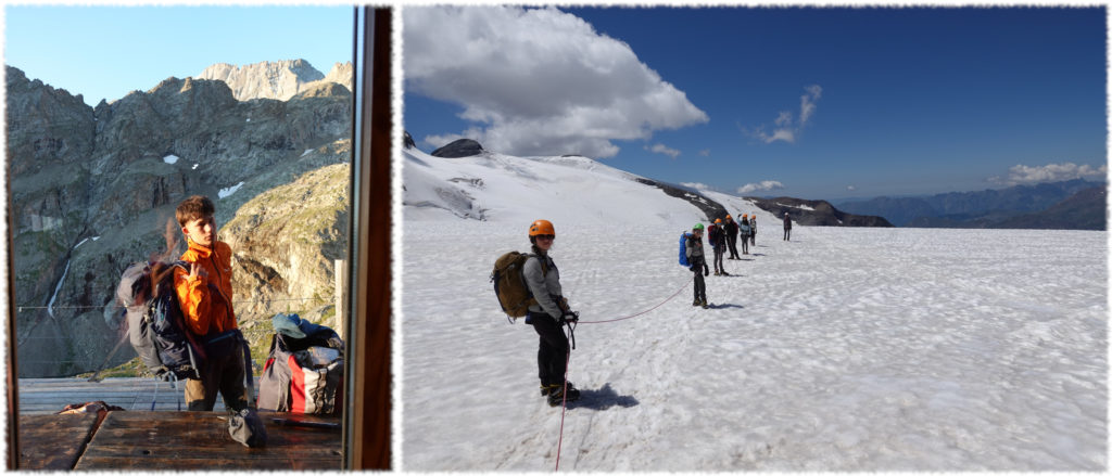 Des adolescents du Trièves en randonnée glaciaire dans le massif des Ecrins