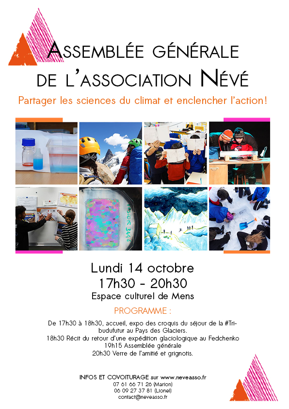 2025_Affiche-AG Affiche Assemblée générale de Névé avec le programme 14 octobre 2025 Mens