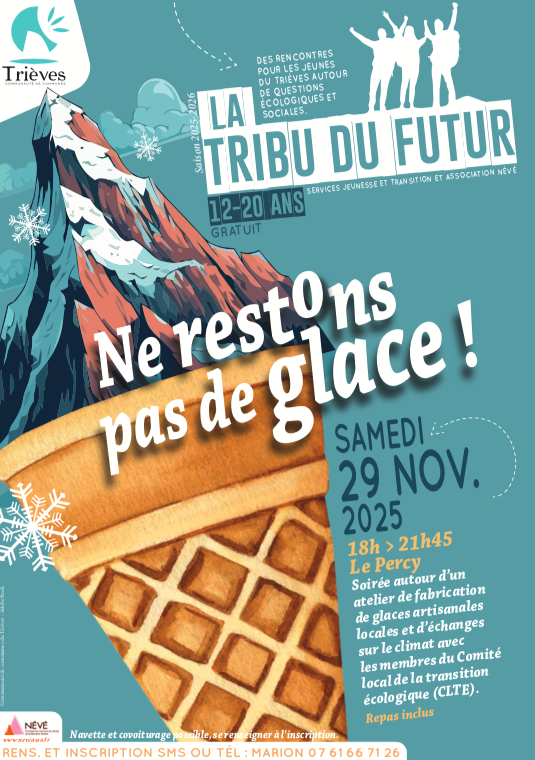 Affiche de la Tribu du Futur soirée sorbets novembre 2025